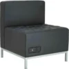 Alera Furniture Alera¬Æ Armless L Sectional Seating with Power - 26-3/8" x 26-3/8" x 30-1/2" Black - QUB Series