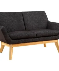 Lorell ¬Æ Upholstered Fabric Loveseat - Black - Quintessence Collection