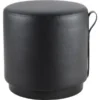 Lorell ¬Æ Contemporary Seating Round Foot Stool - Black