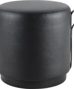 Lorell ¬Æ Contemporary Seating Round Foot Stool - Black