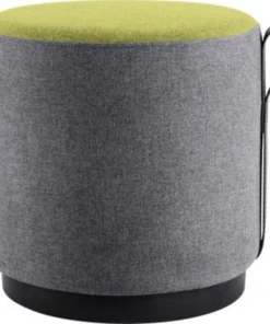 Lorell ¬Æ Contemporary Seating Round Foot Stool - Green/Gray