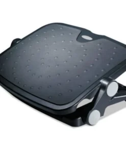 Alera Furniture Soft Cushioned Ergonomic Footrest, 14W X 19.63D X 3.75 To 7.5H, Black