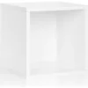 Way Basics Stackable Large Storage Cube, White