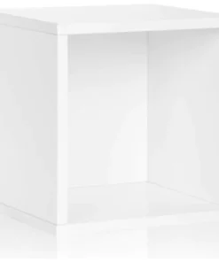 Way Basics Stackable Large Storage Cube, White