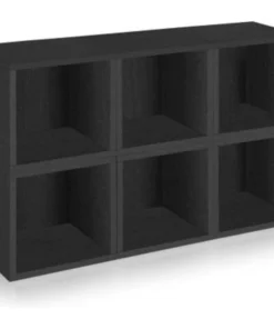 Way Basics Stackable Modular Storage 6 Cubes, Black