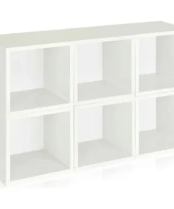 Way Basics Stackable Modular Storage 6 Cubes, White