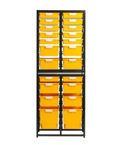 Storsystem High Capacity Dbl Column Wall Unit, Slim Line, 36 Module, Primary Yellow