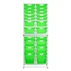 Storsystem High Capacity Dbl Column Wall Unit, Slim Line, 36 Module, Neon Green