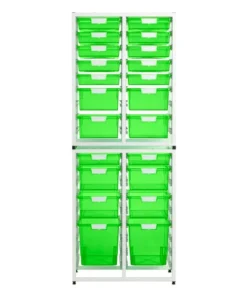 Storsystem High Capacity Dbl Column Wall Unit, Slim Line, 36 Module, Neon Green
