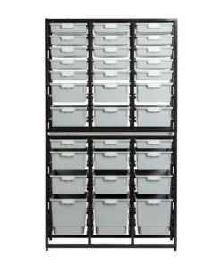 Storsystem High Capacity Trpl Column Wall Unit, Slim Line, 54 Module, Light Gray