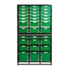 Storsystem High Capacity Trpl Column Wall Unit, Slim Line, 54 Module, Primary Green