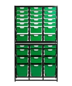Storsystem High Capacity Trpl Column Wall Unit, Slim Line, 54 Module, Primary Green