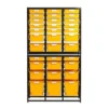 Storsystem High Capacity Trpl Column Wall Unit, Slim Line, 54 Module, Primary Yellow
