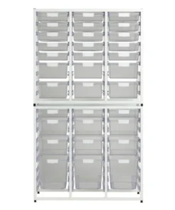 Storsystem High Capacity Trpl Column Wall Unit, Slim Line, 54 Module, Crystal Clear