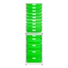 Storsystem High Capacity Sgl Column Wall Unit, Wide Line, 18 Module, Neon Green