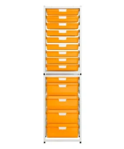 Storsystem High Capacity Sgl Column Wall Unit, Wide Line, 18 Module, Neon Orange