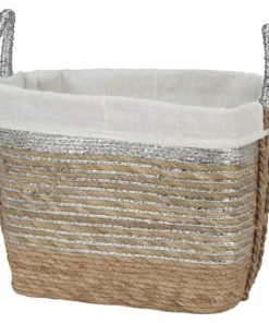 Creative Ware Home Austin Metallic Straw Basket Large