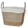 Creative Ware Home Austin Metallic Straw Basket Medium
