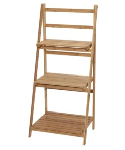 Creative Ware Home Ecostyles Bamboo 3 Shelf Ladder Tower
