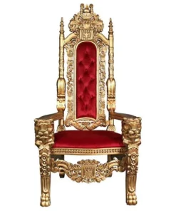 Design Toscano Golden Lord Raffles Lion Throne Chair