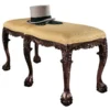 Design Toscano French Baroque Honey Upholstered Bench - Large