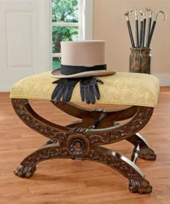 Design Toscano Renaissance Curulis Ottoman Stool