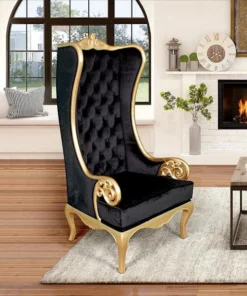 Design Toscano Palazzo Ducale Contemporary Wingback Throne Chair