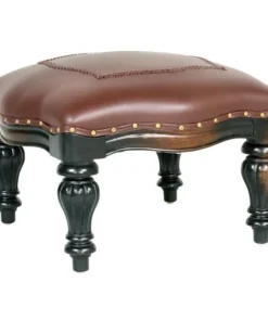 Design Toscano Victorian Rococo Faux Leather Ottoman
