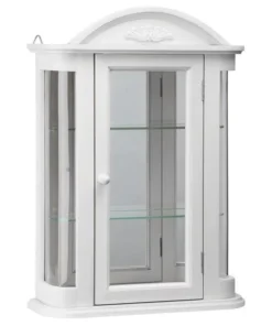 Design Toscano Rosedale Hardwood Wall Curio Cabinet: Lily White Finish