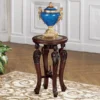 Design Toscano Four Caryatids Marble-Topped Hardwood Pedestal Table