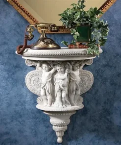 Design Toscano Cherubs of the Wine Harvest Sculptural Wall Console