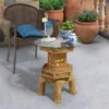 Design Toscano Tranquil Pagoda Illuminated Glass-Topped Table