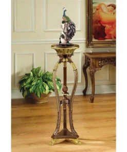 Design Toscano Floral Bouquet Pedestal Table