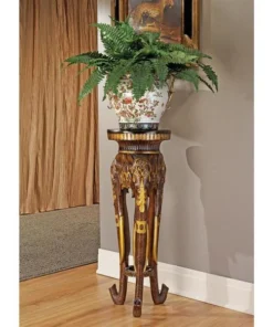 Design Toscano Majestic Elephant Sculptural Pedestal