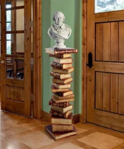 Design Toscano Power of Books Sculptural Pedestal Column