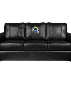 Dreamseat Silver Sofa with Los Angeles Rams Helmet Logo