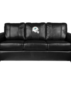 Dreamseat Silver Sofa with Miami Dolphins Helmet Logo