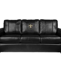 Dreamseat Silver Sofa with New Orleans Saints Primary Logo