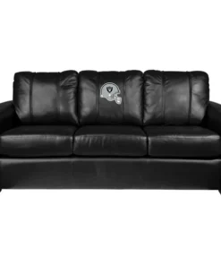 Dreamseat Silver Sofa with Las Vegas Raiders Helmet Logo