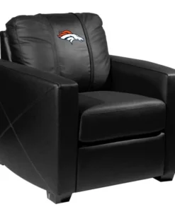 Dreamseat Silver Club Chair with Denver Broncos Primary Logo