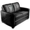 Dreamseat Silver Loveseat with Carolina Panthers Helmet Logo