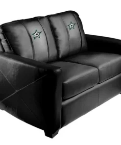 Dreamseat Silver Loveseat with Dallas Stars Logo
