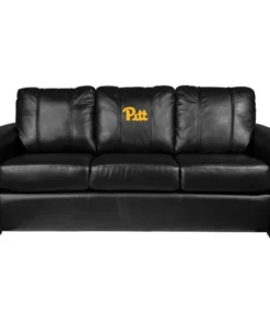 Dreamseat Silver Sofa with Pittsburgh Panthers Secondary Logo