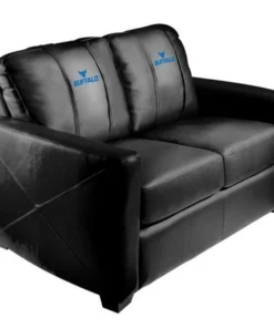Dreamseat Silver Loveseat with Buffalo Bulls Logo