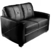 Dreamseat Silver Loveseat with South Dakota Coyotes Emblem Logo
