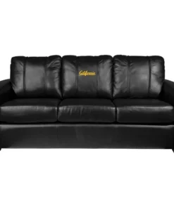 Dreamseat Silver Sofa with California Golden Bears Wordmark Logo