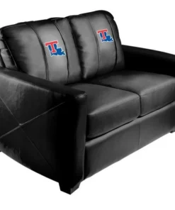 Dreamseat Silver Loveseat with Louisiana Tech Bulldogs Logo