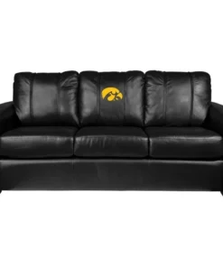 Dreamseat Silver Sofa with Iowa Hawkeyes Logo