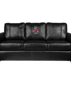 Dreamseat Silver Sofa with North Carolina State Wolf Logo