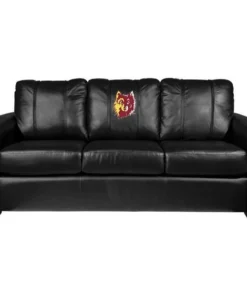 Dreamseat Silver Sofa with Northern State Wolf Head Logo Panel